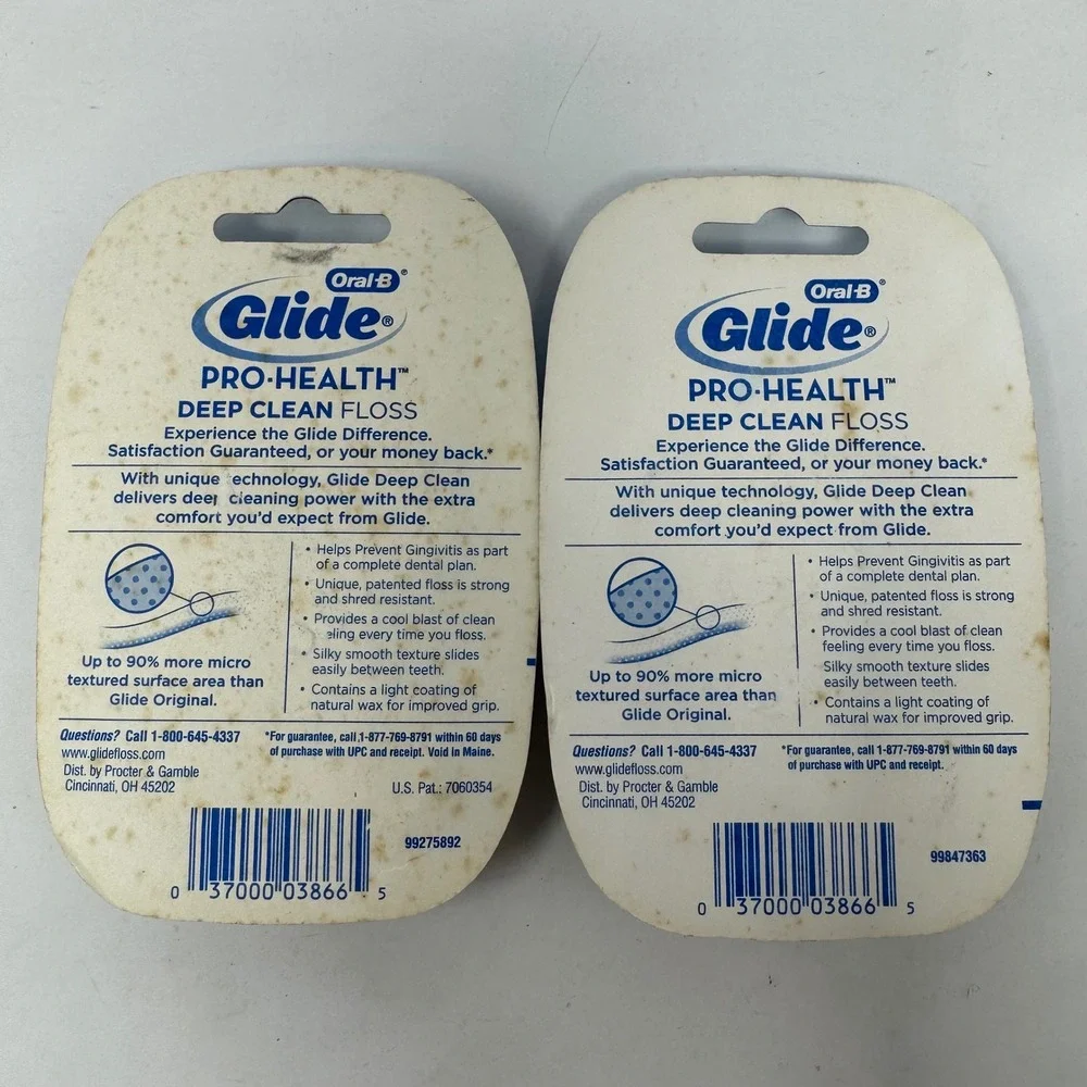 Oral-B Glide Pro-Health Deep Clean Floss Cool Mint 43.7 Yd 40m 2 Pack